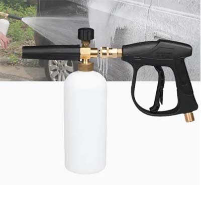 Professional Car Foam Washing Gun Kit – Adjustable Foam Cannon Bottle with High Pressure Trigger Gun & 5 Spray Nozzles for Car Cleaning