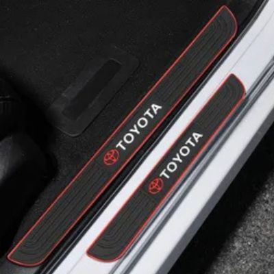 Rubber Car Door Sill Protectors 4PCS – Scratch Resistant Entry Guards with Anti-Slip Design