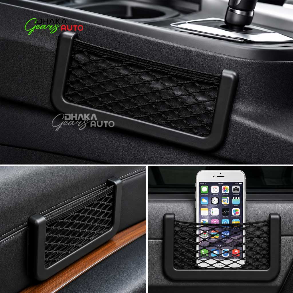Car Net Holder Multi-Purpose Organizer String Bag | Perfect for Snacks, Gadgets, Toys & Travel Essentials