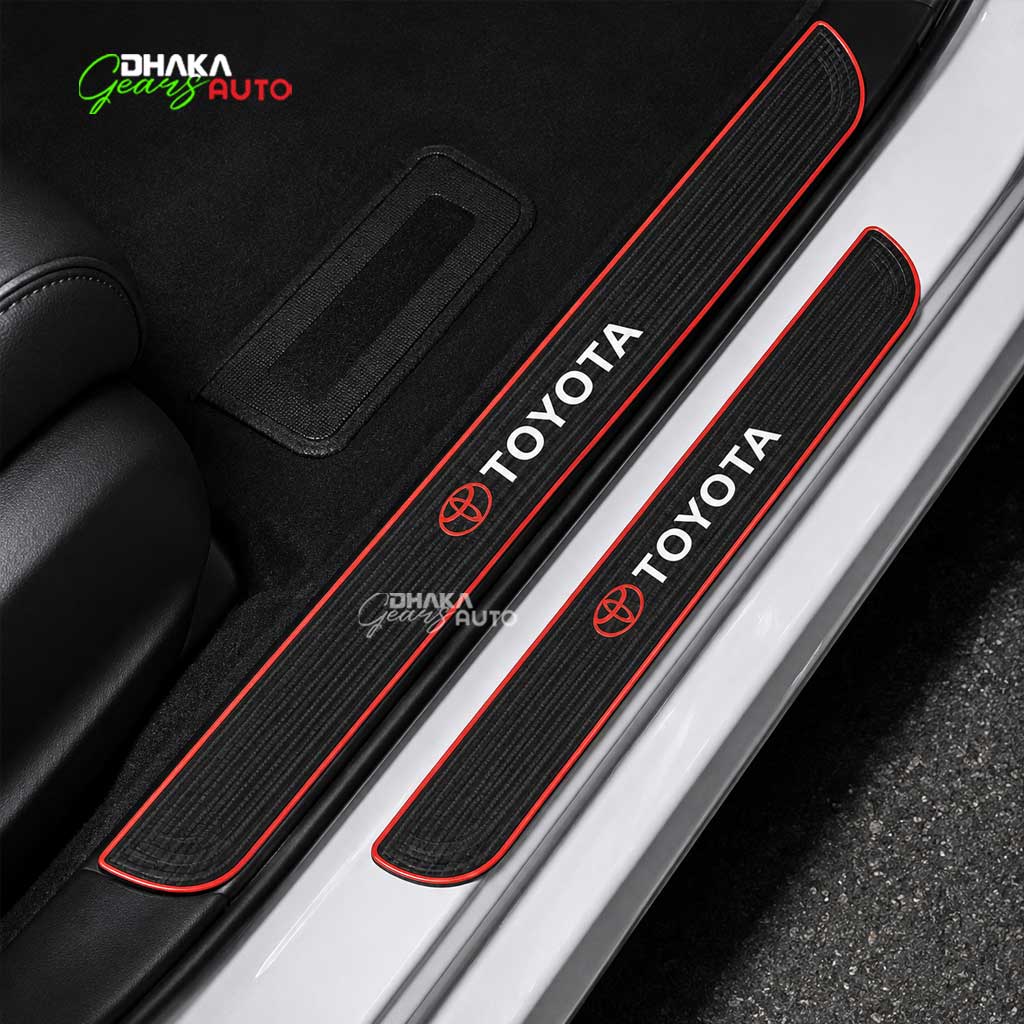 Rubber Car Door Sill Protectors 4PCS – Scratch Resistant Entry Guards with Anti-Slip Design In Stock