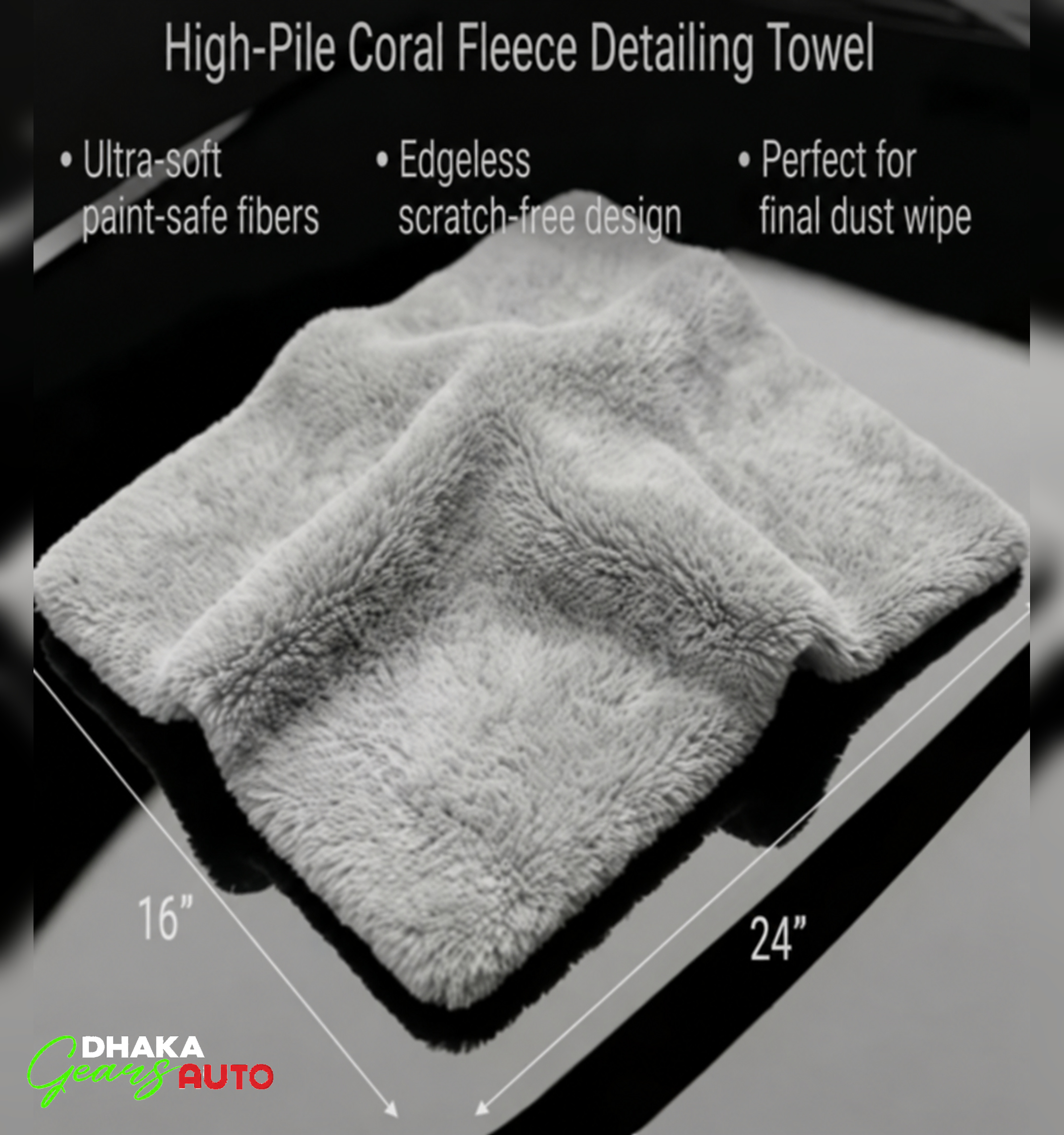 KOMBAT-Coral Fleece Towel Large (Dust)